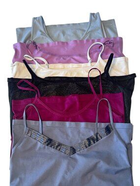 Cami Bundle - 6 Camisoles (Blue, White, Raspberry, Black, Light Purple)